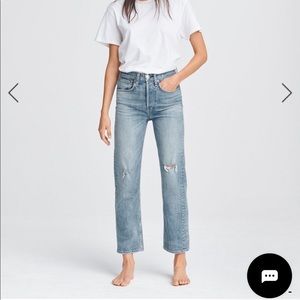 Rag and Bone Maya High Rise Ankle Straight Jeans